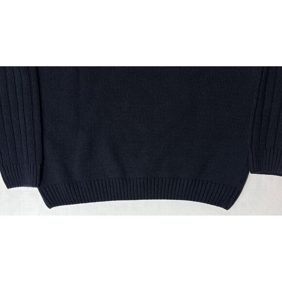 Lacoste Big Logo Wool Mark Blend Laine Vierge Black Sweater Size 16 Large - Picture 5 of 14